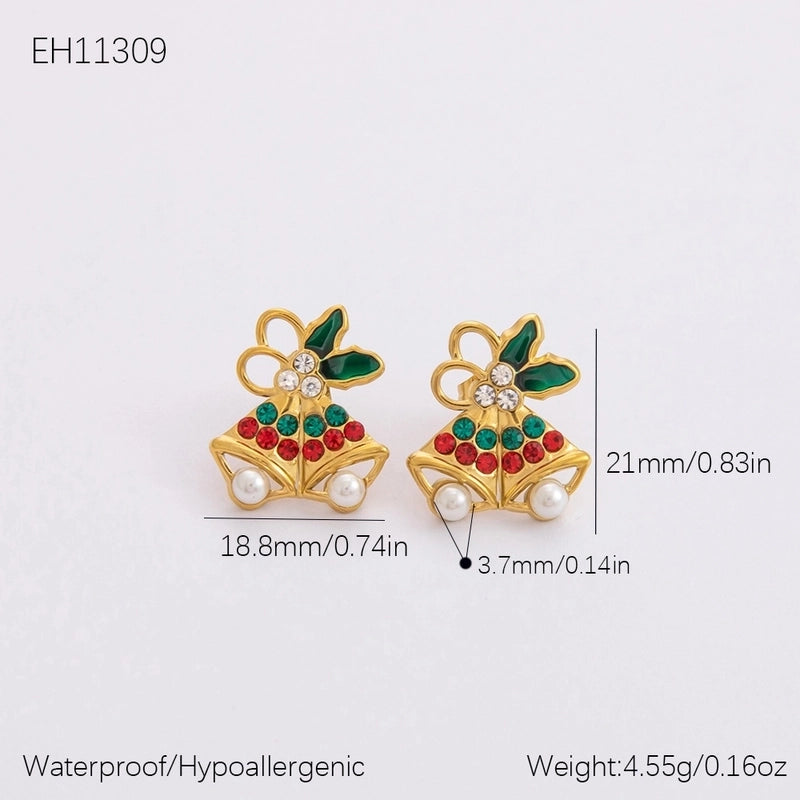 Cute Modern Style Christmas Tree Bow Knot Snowflake 304 Stainless Steel Plating Bracelets Earrings Necklace