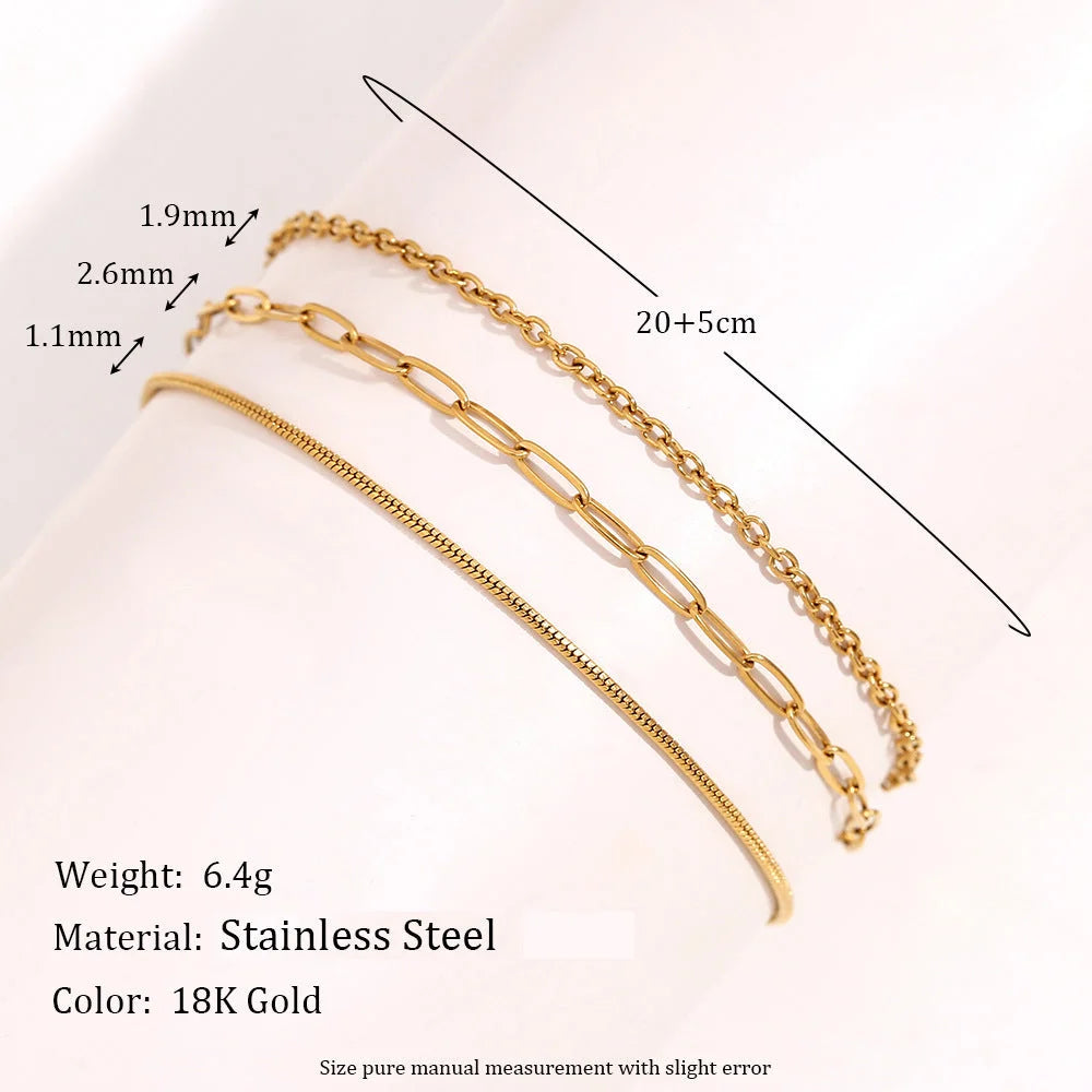 Women Minimalist Geometric Anklets