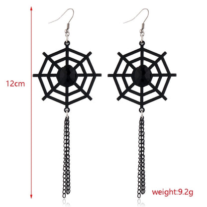 6 Pieces Gothic Cat Spider Alloy Women'S Drop Earrings 1 Pair