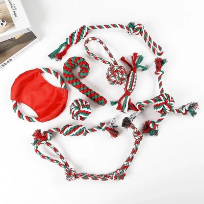 Cute Cotton Rope Christmas Infinite Twist Pet Toys