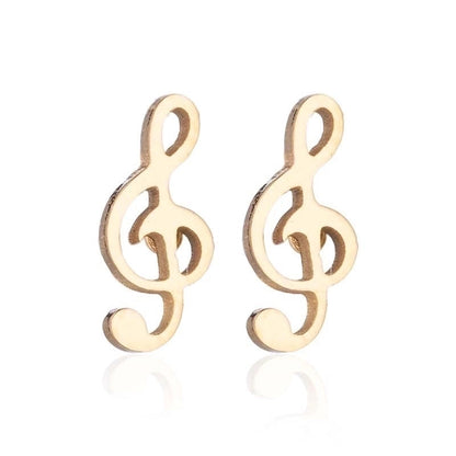 1 Pair Fashion Star Moon Tree Plating Hollow Out 304 Stainless Steel 18K Gold Plated Ear Studs