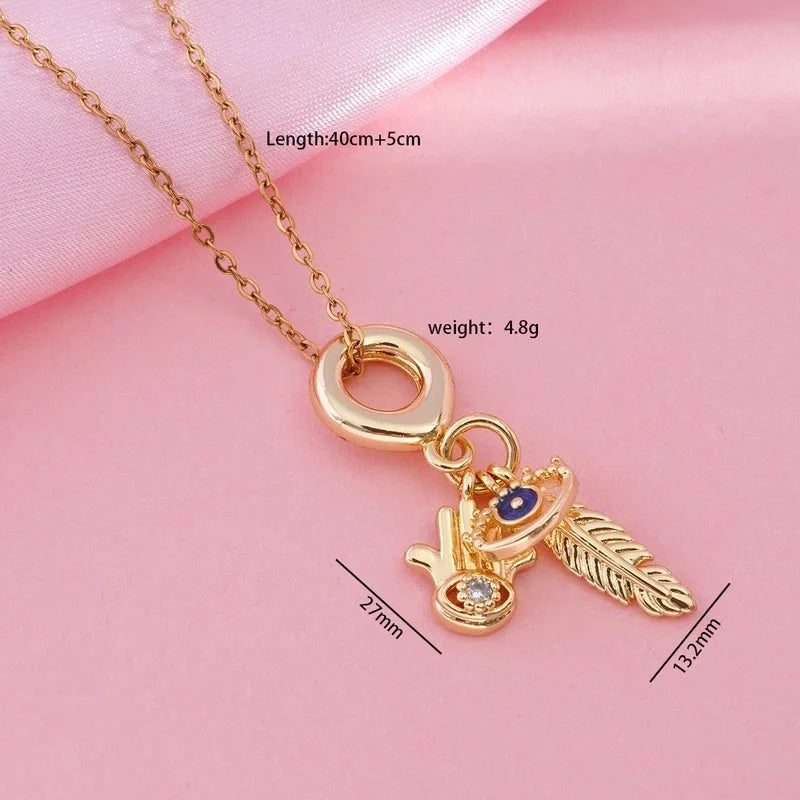 304 Stainless Steel Copper Leaves Perfume Bottle Pendant Necklace