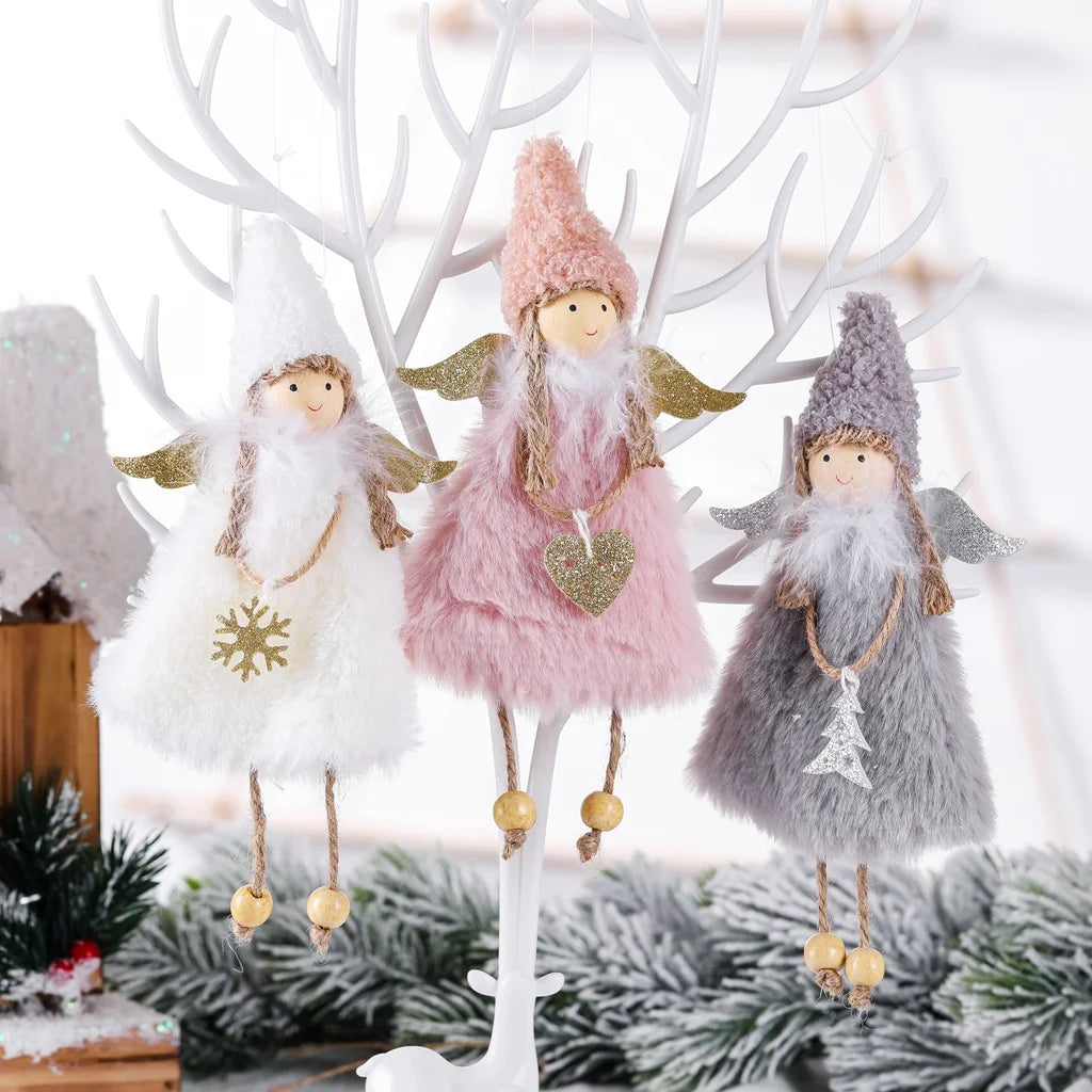 Angel Plush Girl Christmas Supplies Christmas Tree Decoration Pendant Small Hanging Ornament Christmas