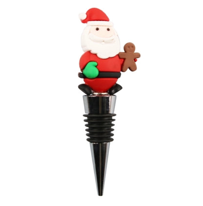 Christmas Cute Cartoon PVC Aluminium Alloy Wine Stopper 1 Piece