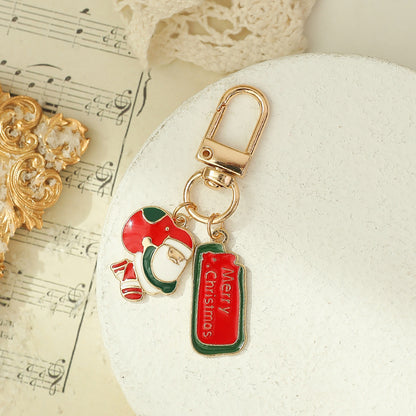 Christmas Gift Keychain Pendant Practical Car Key Christmas Tree Ornament Phone Chain