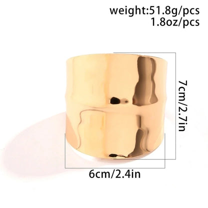 IG Style Geometric Iron White Gold Plated Gold Plated Bangle