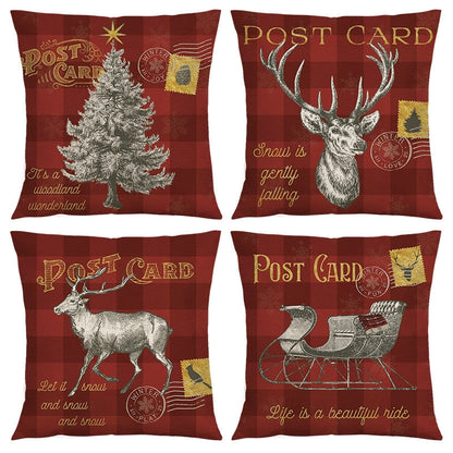 Christmas Combination Pillow Case New Home Sofa Decoration Cushion Pillow Case Manufacturers