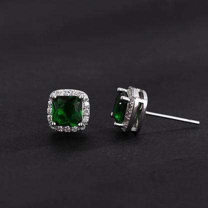 Candy Earrings National Tide Men\'s High Street Sugar Earrings Tide Men\'s Hip-hop Zircon Square Earrings