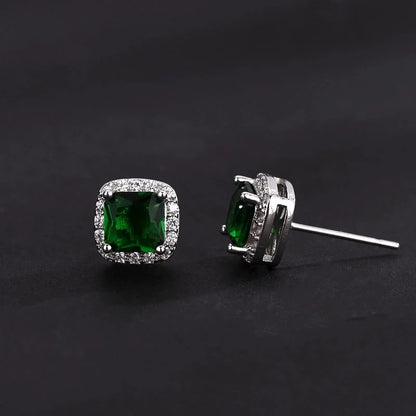 Candy Earrings National Tide Men\'s High Street Sugar Earrings Tide Men\'s Hip-hop Zircon Square Earrings