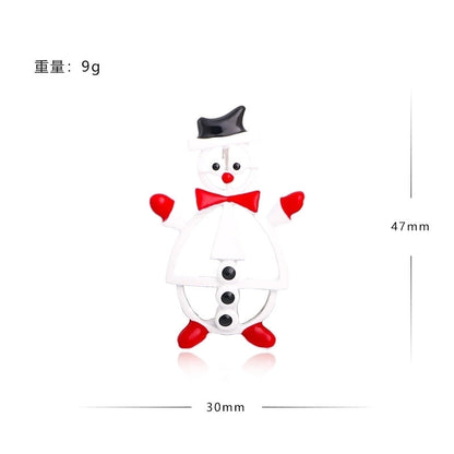 2 Pieces Ethnic Style Pin Christmas Tree Letter Wreath Imitation Pearl Alloy Rhinestone Enamel Unisex Brooches