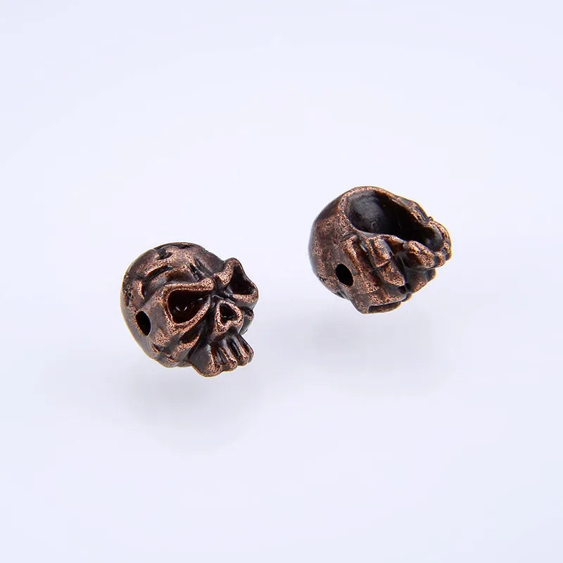 10 PCS/Package 12*9*8mm Hole 1~1.9mm Alloy Skull Jewelry Accessories