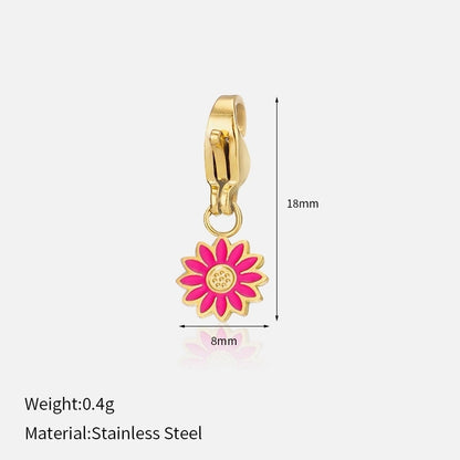 Casual Minimalist Heart Shape Flower 304 Stainless Steel Artificial Rhinestones Zircon 18K Gold Plated Polishing Inlay Bracelets Necklace