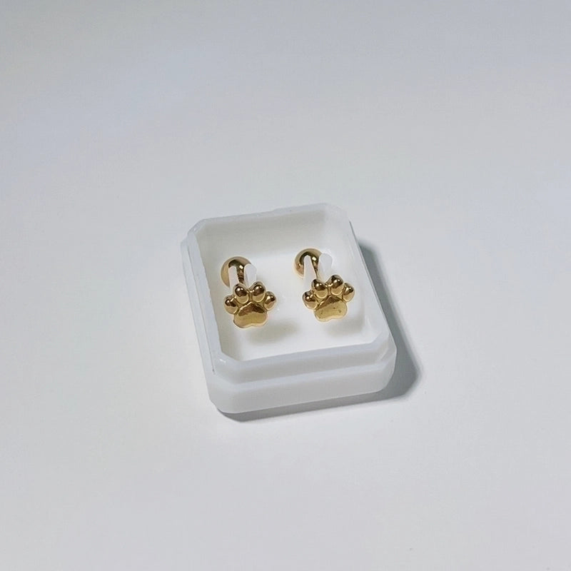 1 Pair Sweet Cross Heart Shape Snowflake Plating 304 Stainless Steel Titanium Steel 18K Gold Plated Cartilage Earrings
