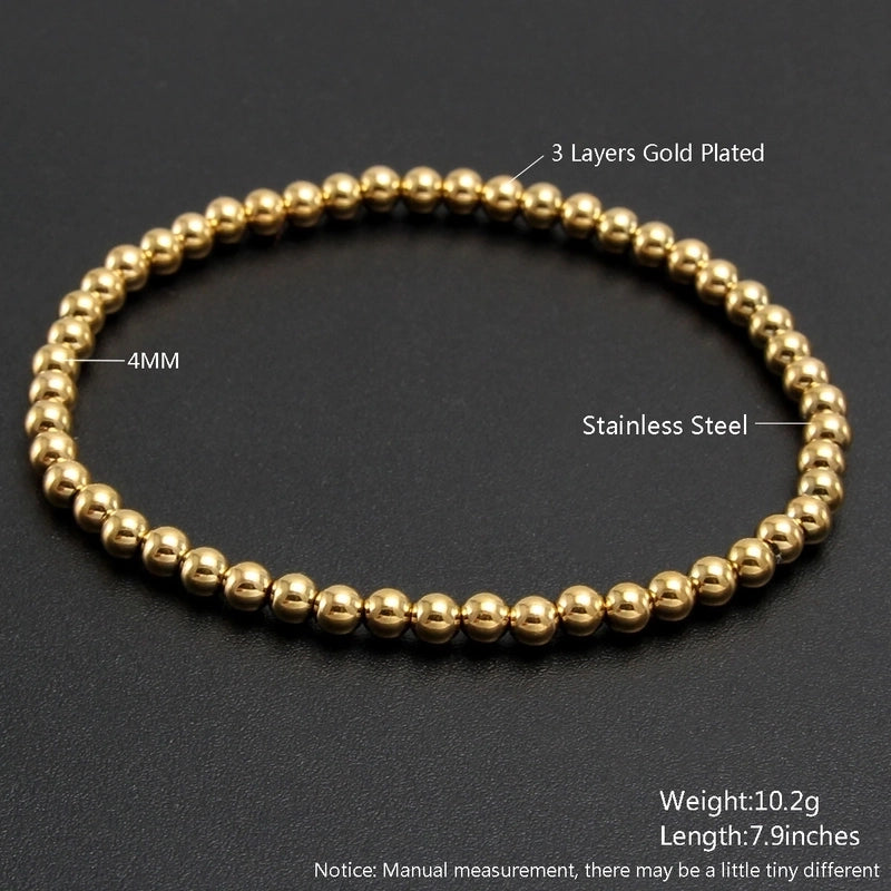 Minimalist Geometric 304 Stainless Steel Bracelets In Bulk