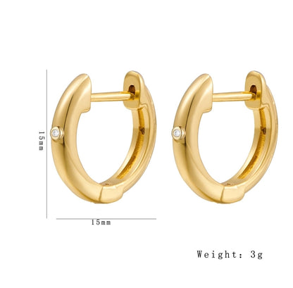 1 Pair Casual Minimalist Irregular Circle Round Irregular Copper Copper 18K Gold Plated Earrings