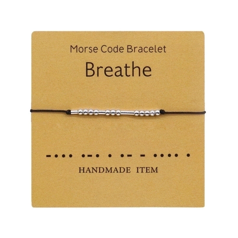 Minimalist Letter Copper Knitting Bracelets 1 Piece