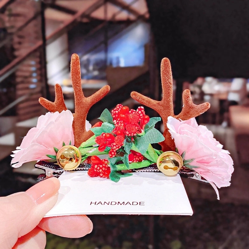 Christmas Fashion Antlers Resin Daily Hairpin
