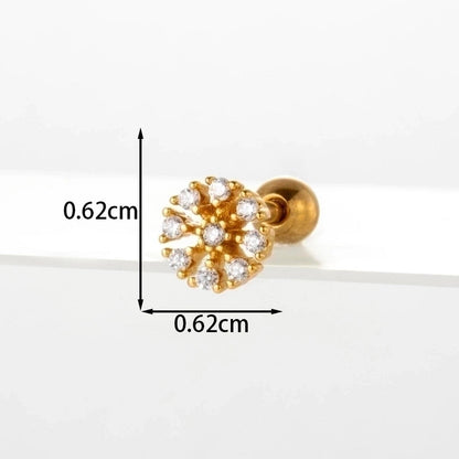 Ear Cartilage Rings & Studs Flower 316L Stainless Steel Copper