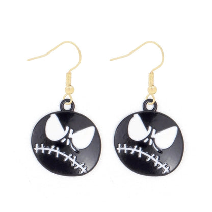 1 Pair Funny Cool Style Pumpkin Spider Web Ghost Enamel Zinc Alloy Drop Earrings