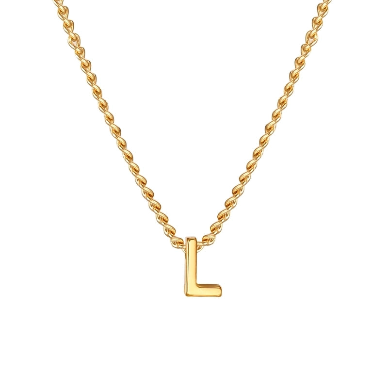 Elegant Letter 201 Stainless Steel 18K Gold Plated Pendant Necklace