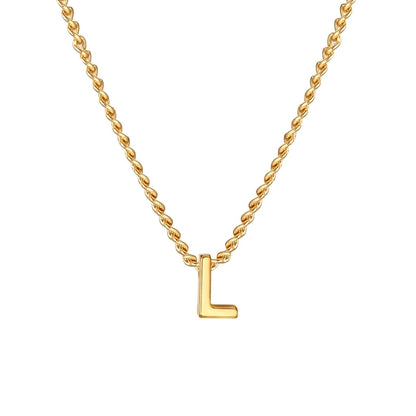 Elegant Letter 201 Stainless Steel 18K Gold Plated Pendant Necklace