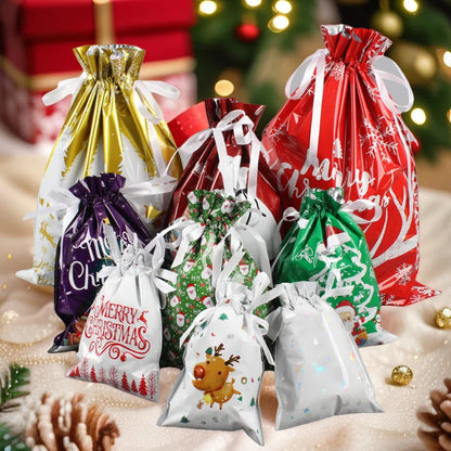 Christmas Gift Bag 2025 Hot Christmas Gift Bag Set Drawstring Bag Candy Bag