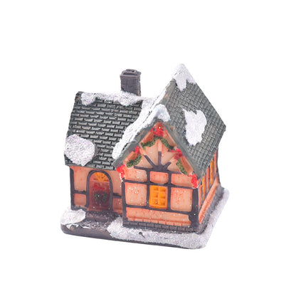 Christmas New Christmas Decorations Resin Small House Micro Landscape Resin House Christmas Ornament Christmas Gift