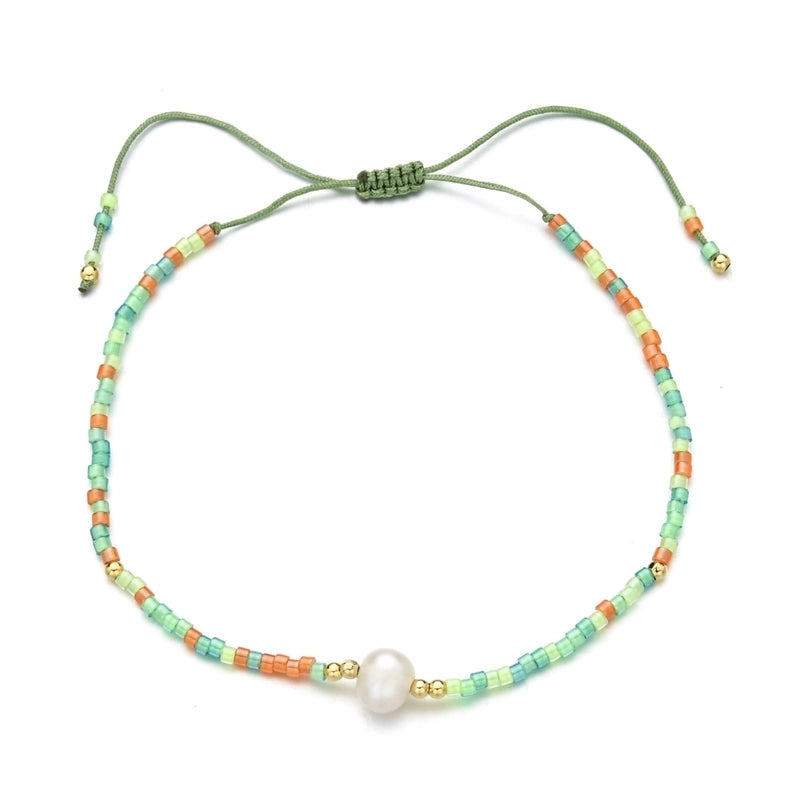 Bohemian Colorful Freshwater Pearl Seed Bead Bracelets