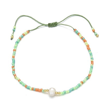 Bohemian Colorful Freshwater Pearl Seed Bead Bracelets