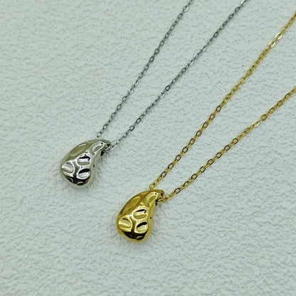 Stainless Steel 18K Gold Plated Minimalist Water Droplets Necklace