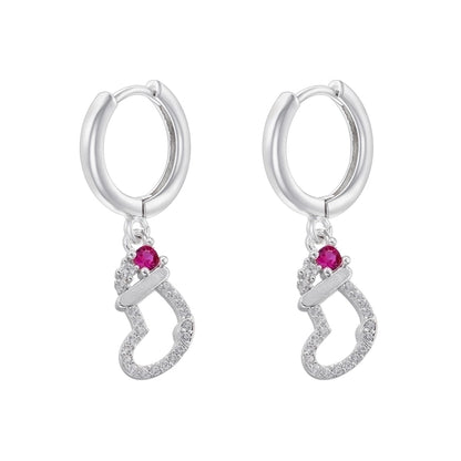 1 Pair Christmas Elegant Romantic Christmas Hat Christmas Tree Santa Claus Inlay Copper Zircon 18K Gold Plated Drop Earrings