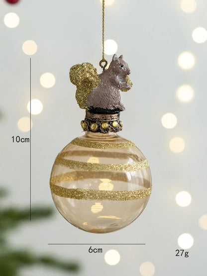 Christmas Minimalist Deer Glass Holiday Party Hanging Ornaments Decorations Hanging Ornaments