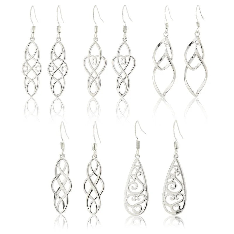 1 Pair Vintage Style Water Droplets Copper Drop Earrings