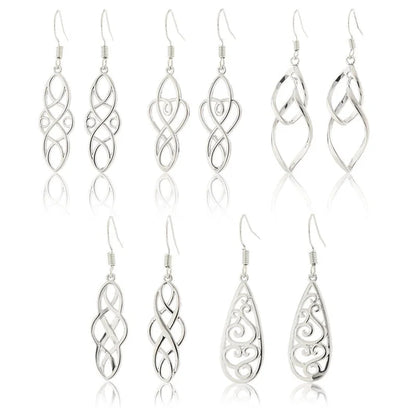 1 Pair Vintage Style Water Droplets Copper Drop Earrings