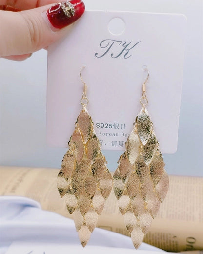 2 Pieces Elegant Star Tassel Heart Shape Inlay Alloy Artificial Pearls Rhinestones Glass Earrings