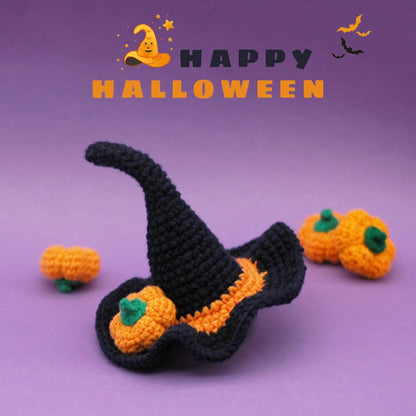 Pet Hat New Pet Halloween Handmade Witch Hat Wool Cat Dog Rabbit Christmas Photo Accessories