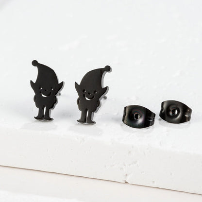 1 Pair Minimalist Classic Style Geometric Polishing Plating 304 Stainless Steel 18K Gold Plated Ear Studs