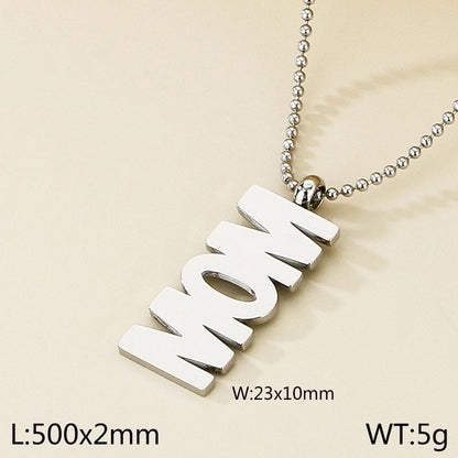 Stainless Steel 18K Gold Plated Minimalist Letter Pendant Necklace
