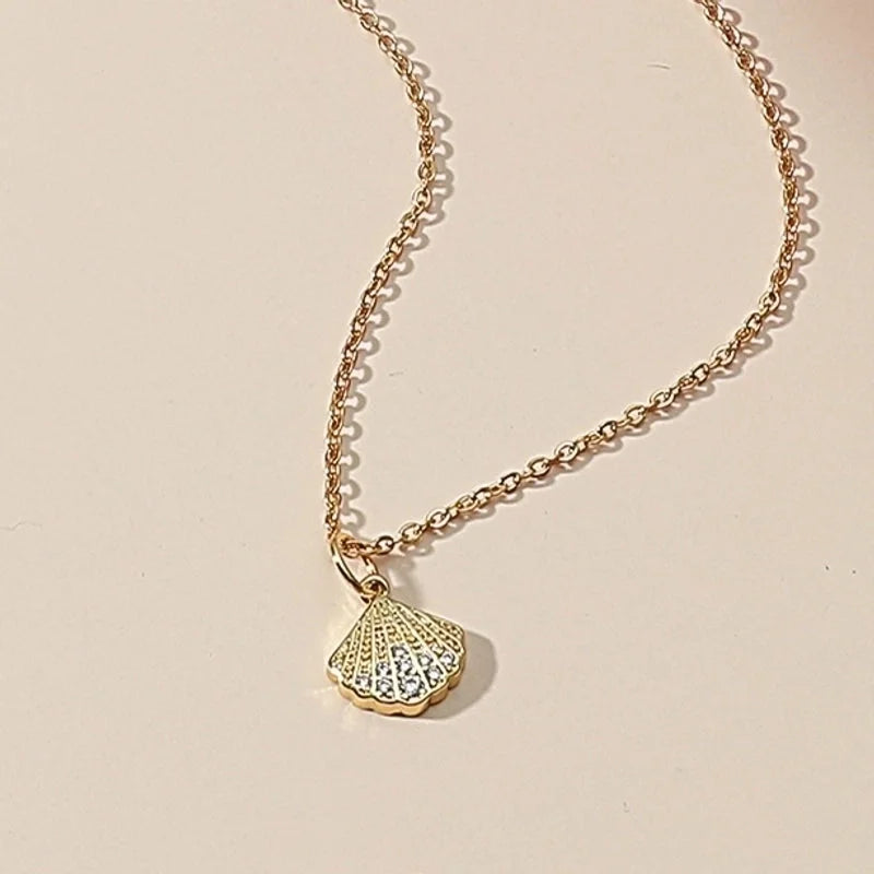 Women's Titanium Steel Pendent Inlaid Zircon Heart Necklace