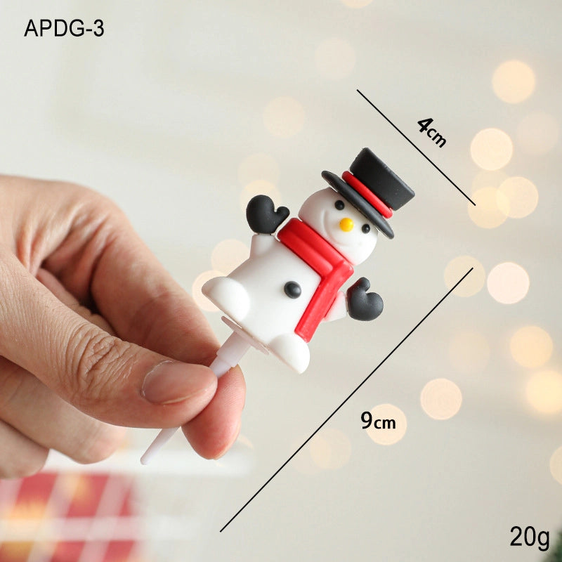 Christmas Casual Cute Minimalist Christmas Tree Santa Claus Snowman Plastic Indoor Banquet Party Cake Decorating Supplies Cake Decorating Supplies