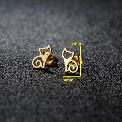 1 Pair Christmas Sweet Minimalist Snowflake Irregular Polishing Plating 304 Stainless Steel 18K Gold Plated Ear Studs