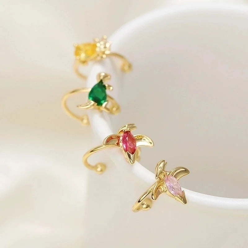 Fashion Dinosaur Copper Artificial Gemstones Earrings