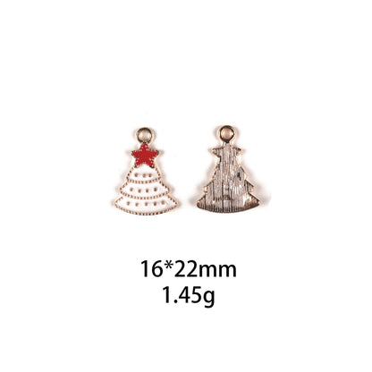 10 PCS/Package Zinc Alloy Christmas Tree Santa Claus Christmas Socks Pendant Jewelry Accessories