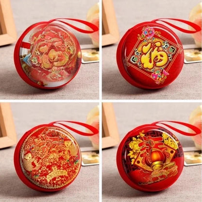 Unisex Santa Claus Tinplate Zipper Kids Wallets