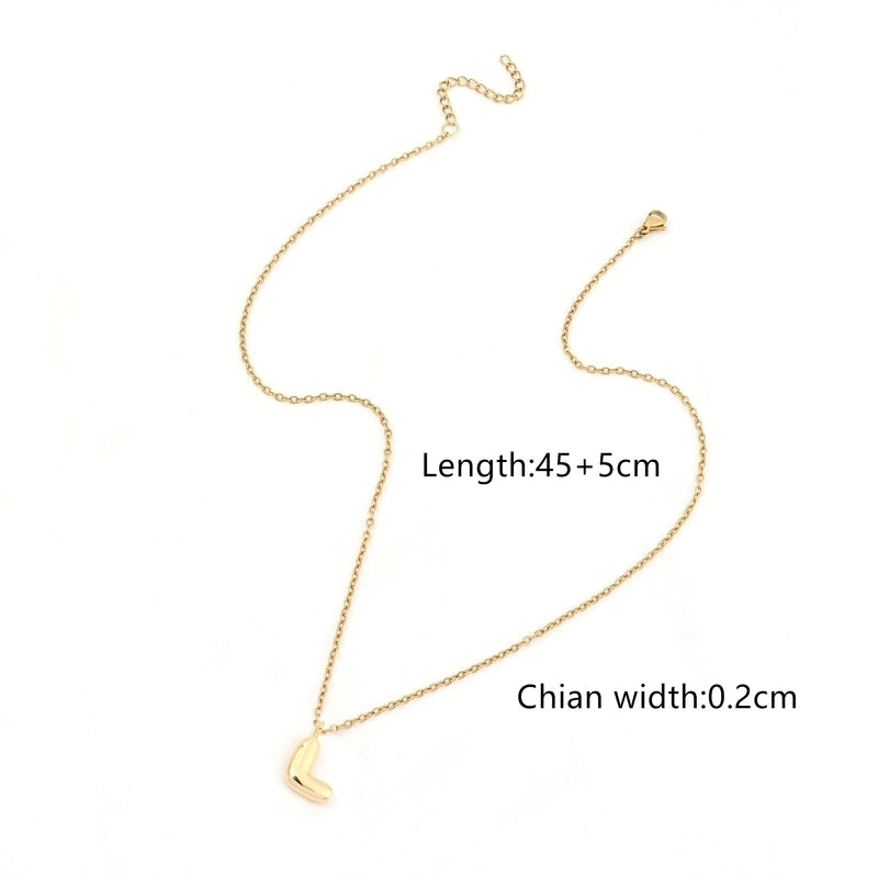 201 Stainless Steel Copper Letter Pendant Necklace