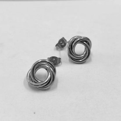 1 Pair Casual Minimalist Geometric Inlay Titanium Steel Pearl Zircon Ear Cuffs Earrings Ear Studs