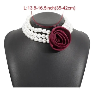 Elegant Flower Imitation Pearl Women's Necklace