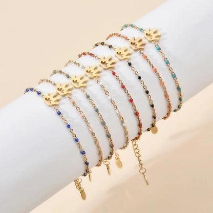 Minimalist Classic Style Crown Stainless Steel Plating Bracelets