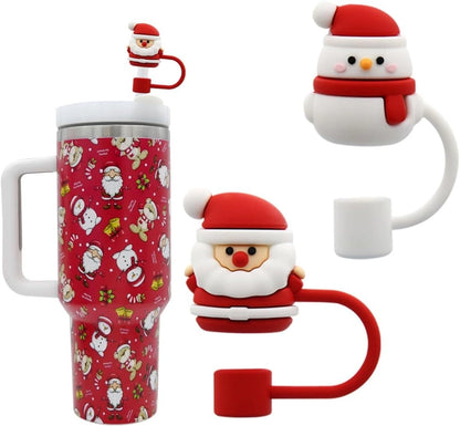 Christmas Casual Vacation Santa Claus Silica Gel Straw Decorative Cap 1 Piece 1 Set