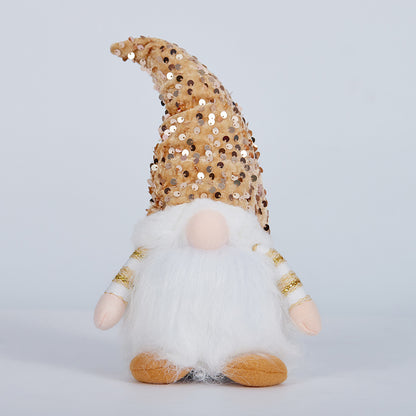 3 Pieces Christmas Decoration Lighted Gnome Figurine Rudolph Christmas Gift Ornament